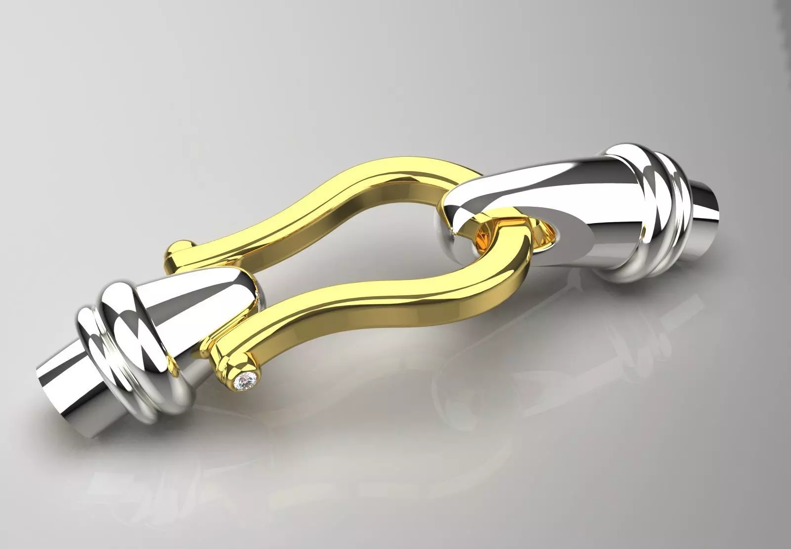 Two-tone bracelet connection modern design model bg0044 3D print model