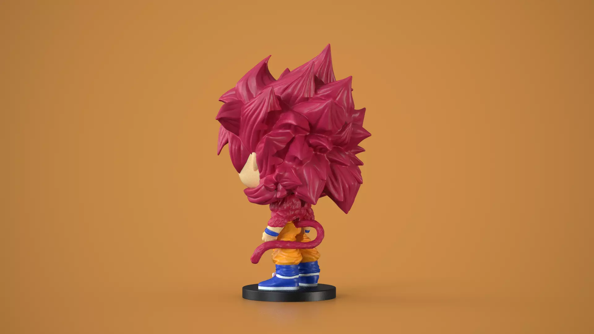 Goku Super Saiyan 4 Funko Pop Style Dragon Ball 3D print model_5