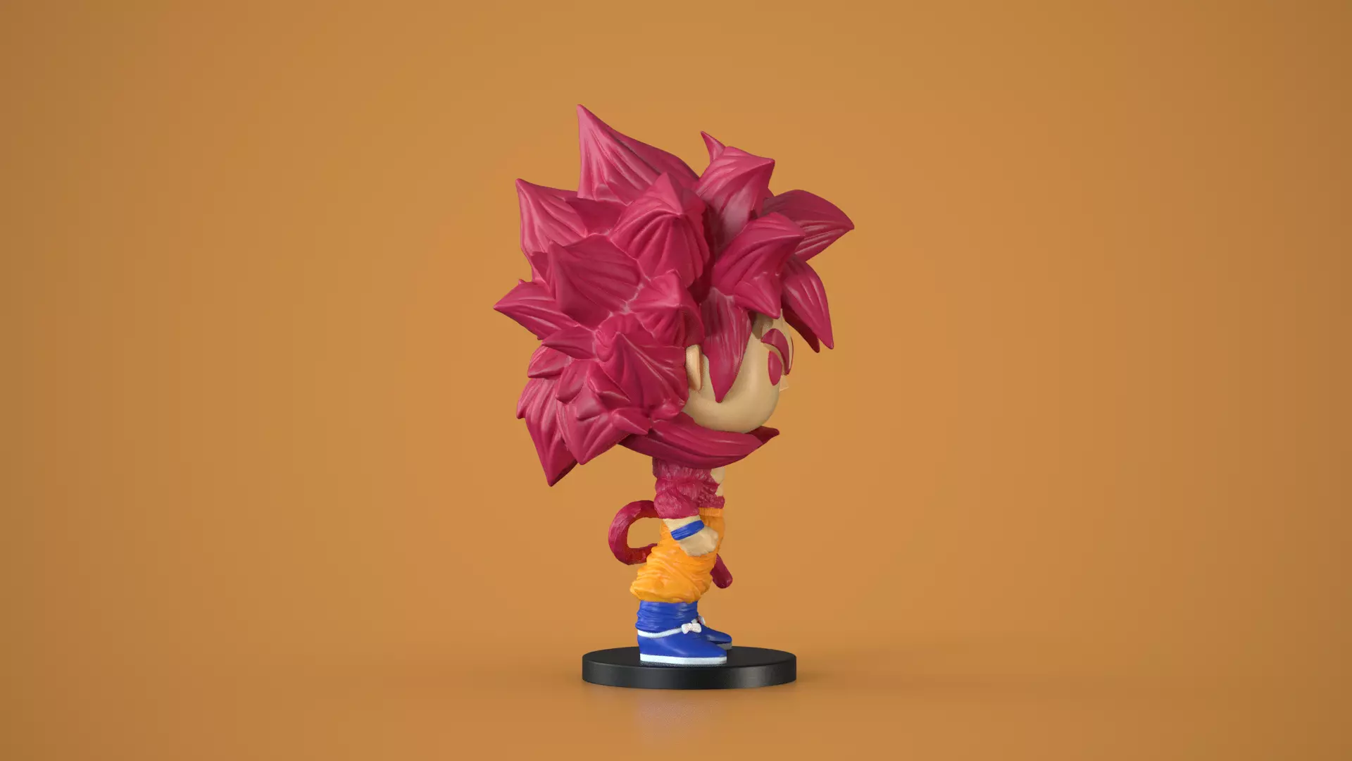 Goku Super Saiyan 4 Funko Pop Style Dragon Ball 3D print model_2