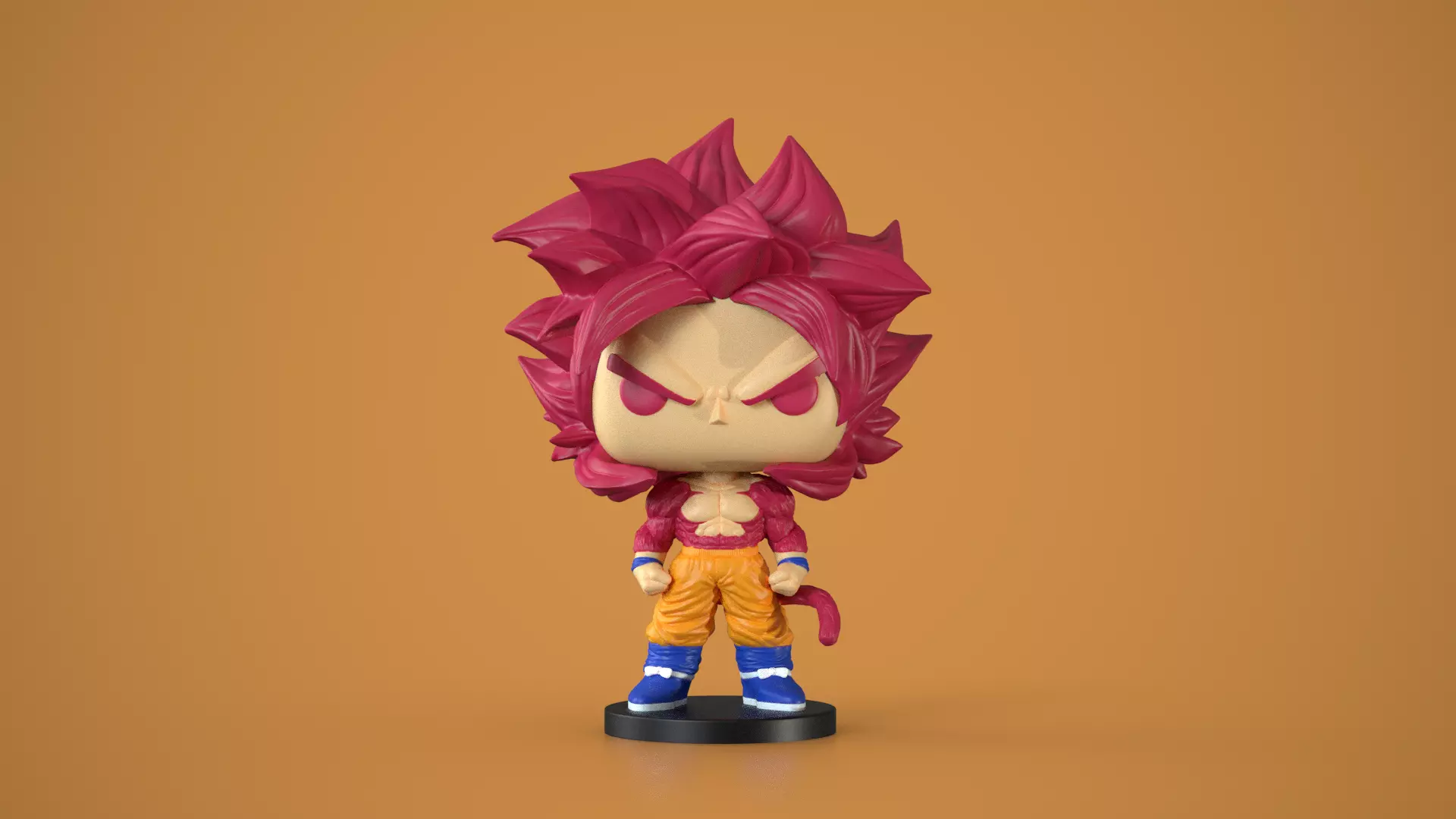 Goku Super Saiyan 4 Funko Pop Style Dragon Ball 3D print model_0