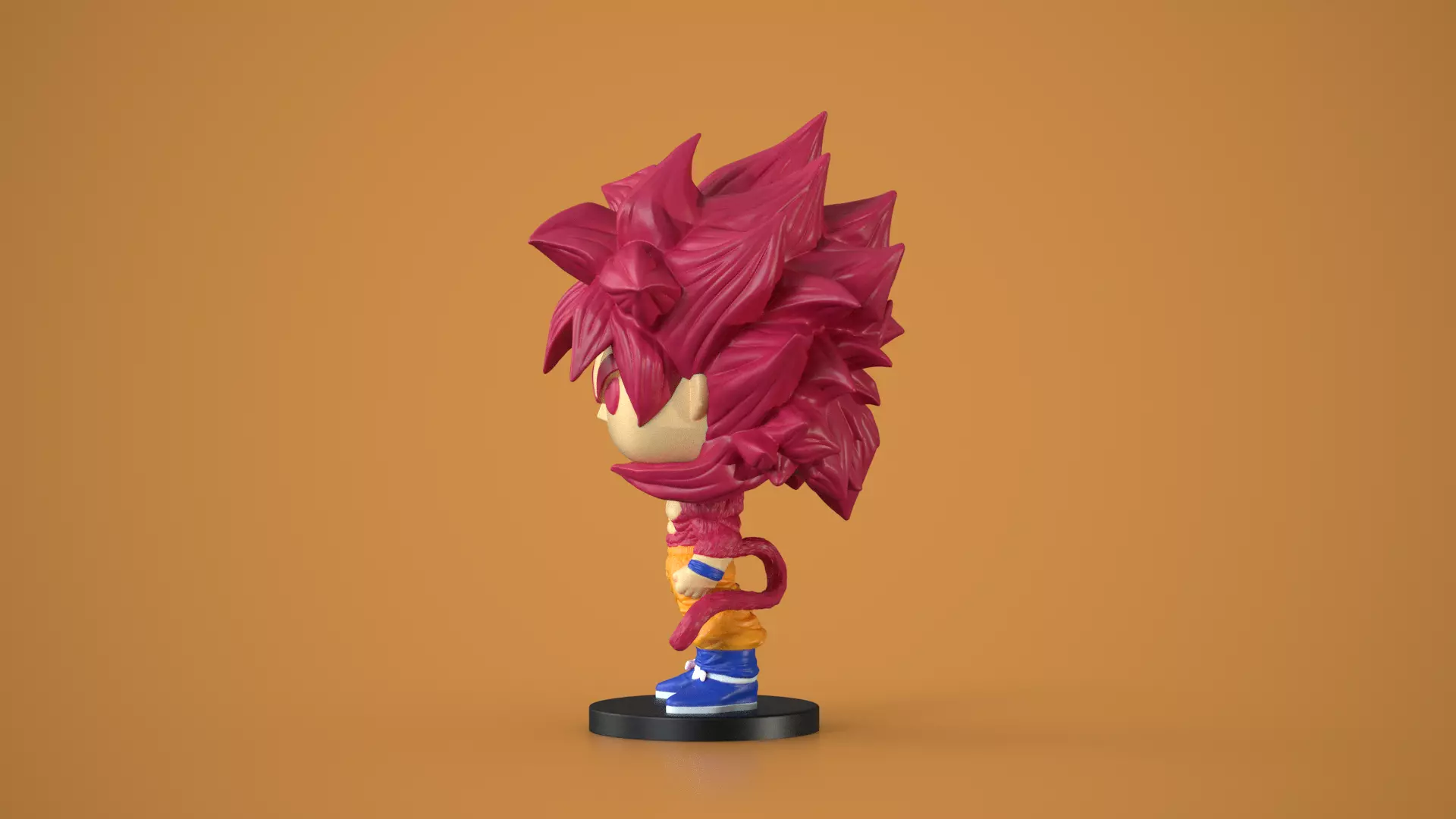 Goku Super Saiyan 4 Funko Pop Style Dragon Ball 3D print model_6