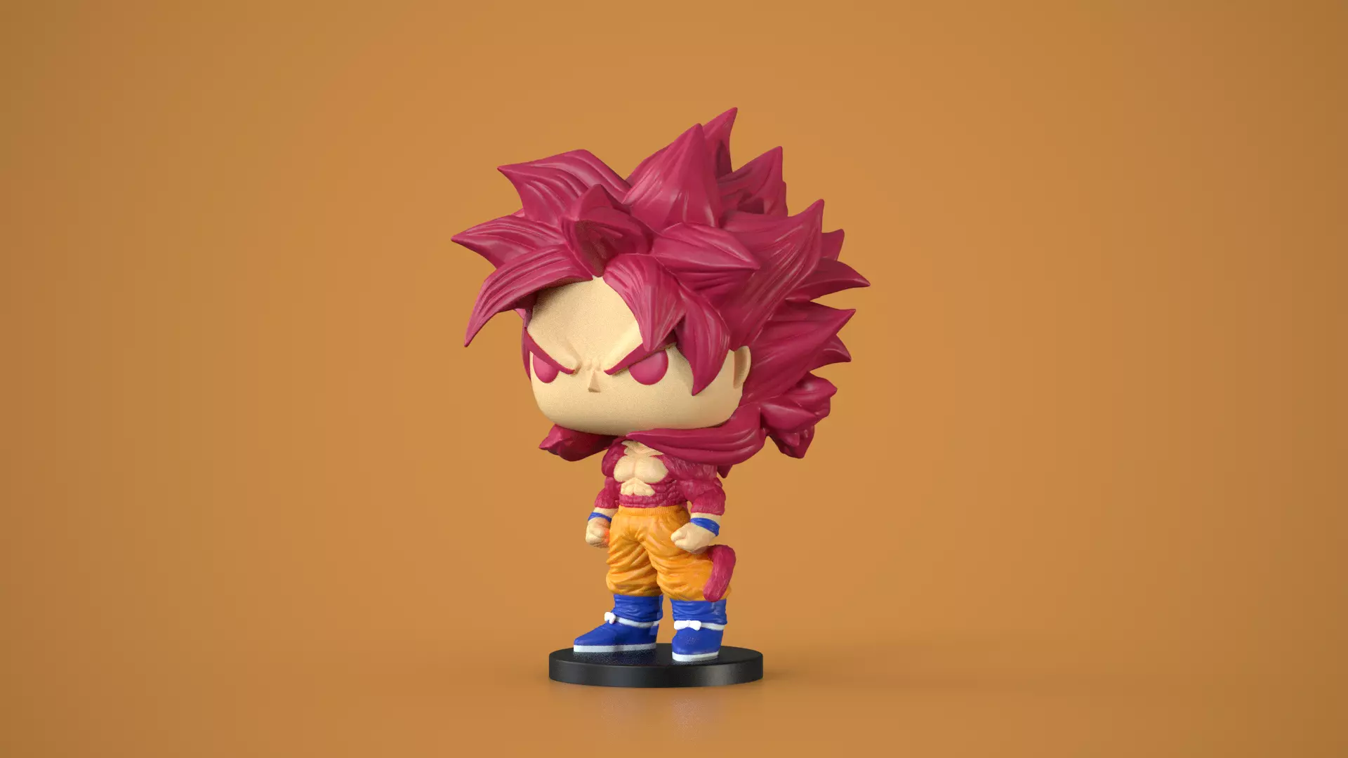Goku Super Saiyan 4 Funko Pop Style Dragon Ball 3D print model_7