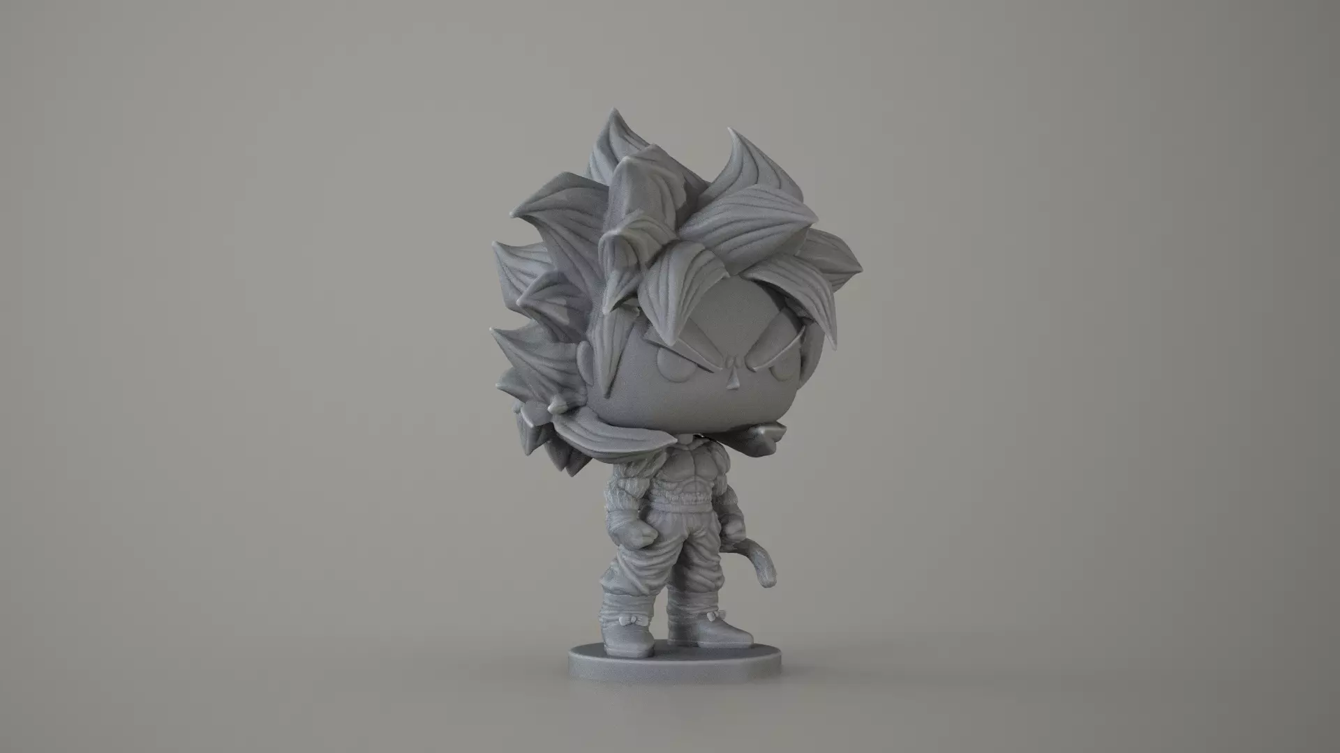 Goku Super Saiyan 4 Funko Pop Style Dragon Ball 3D print model_9
