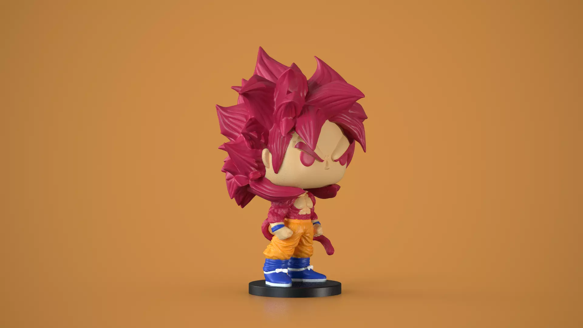 Goku Super Saiyan 4 Funko Pop Style Dragon Ball 3D print model_1