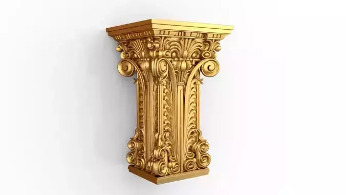 Column capital classic decorative ornament cnc 3d printing 04 3D print model