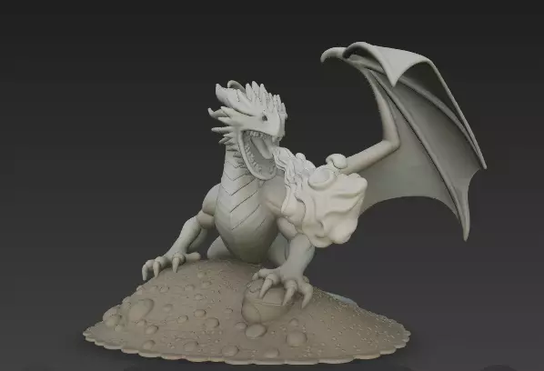 Wrath Incarnate - The Sculptured Ancient Dragon 3D model_3