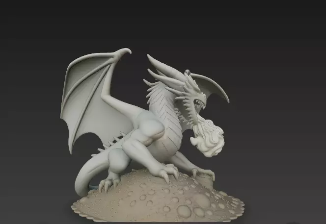 Wrath Incarnate - The Sculptured Ancient Dragon 3D model_0