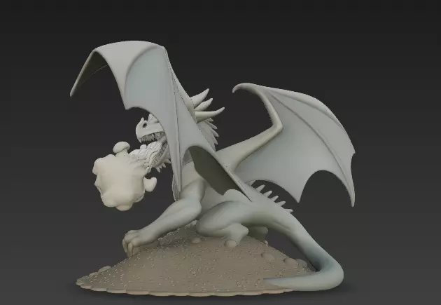 Wrath Incarnate - The Sculptured Ancient Dragon 3D model_1