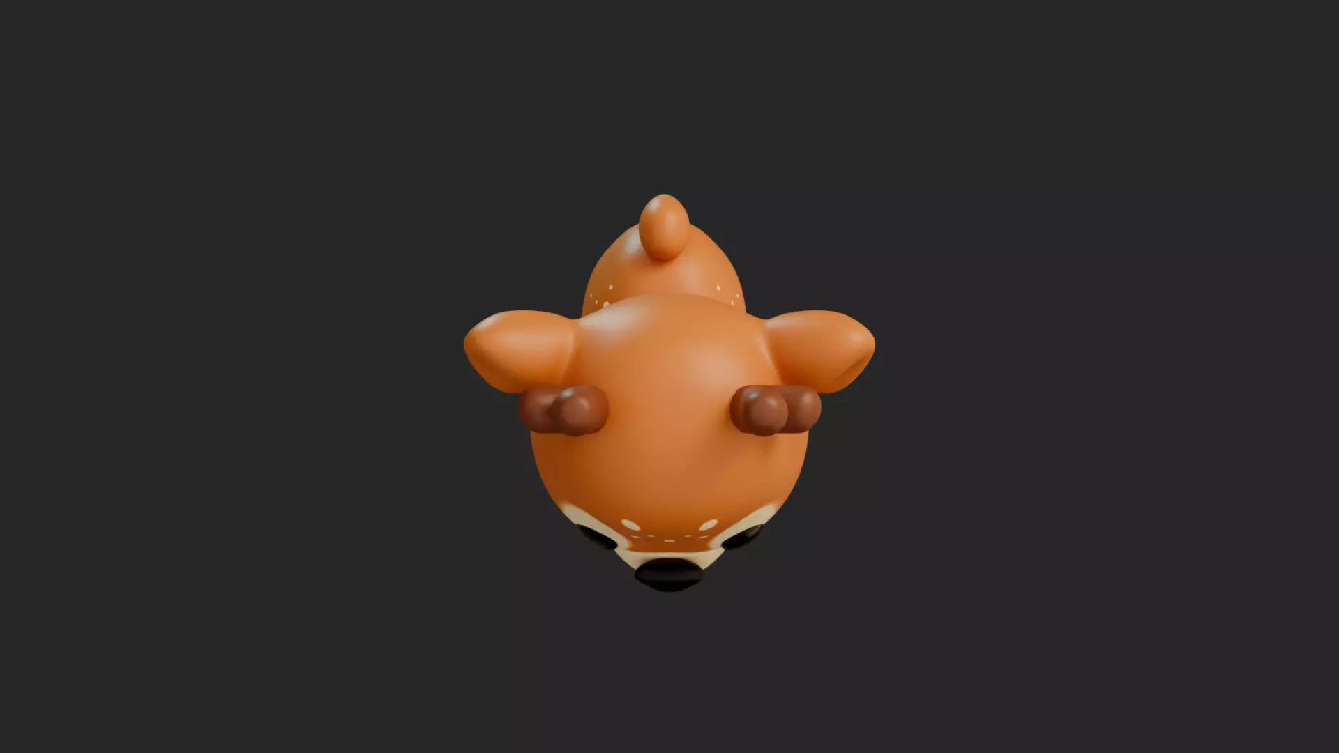 Cartoon Chibi Deer 3D Model Rigged  Animated Blender Ready Low-poly 3D model_10