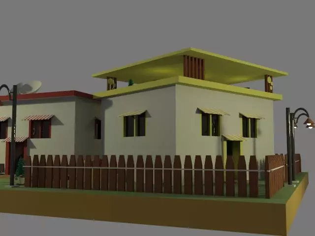 Cozy House Environment  Stylized Low Poly Scene Low-poly 3D model_6