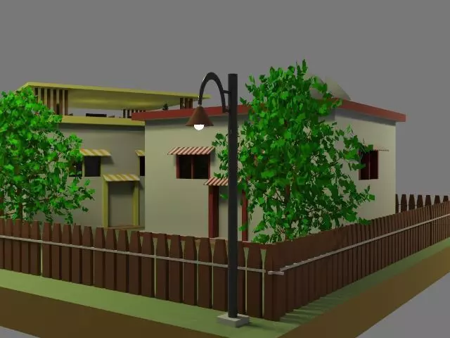 Cozy House Environment  Stylized Low Poly Scene Low-poly 3D model_5