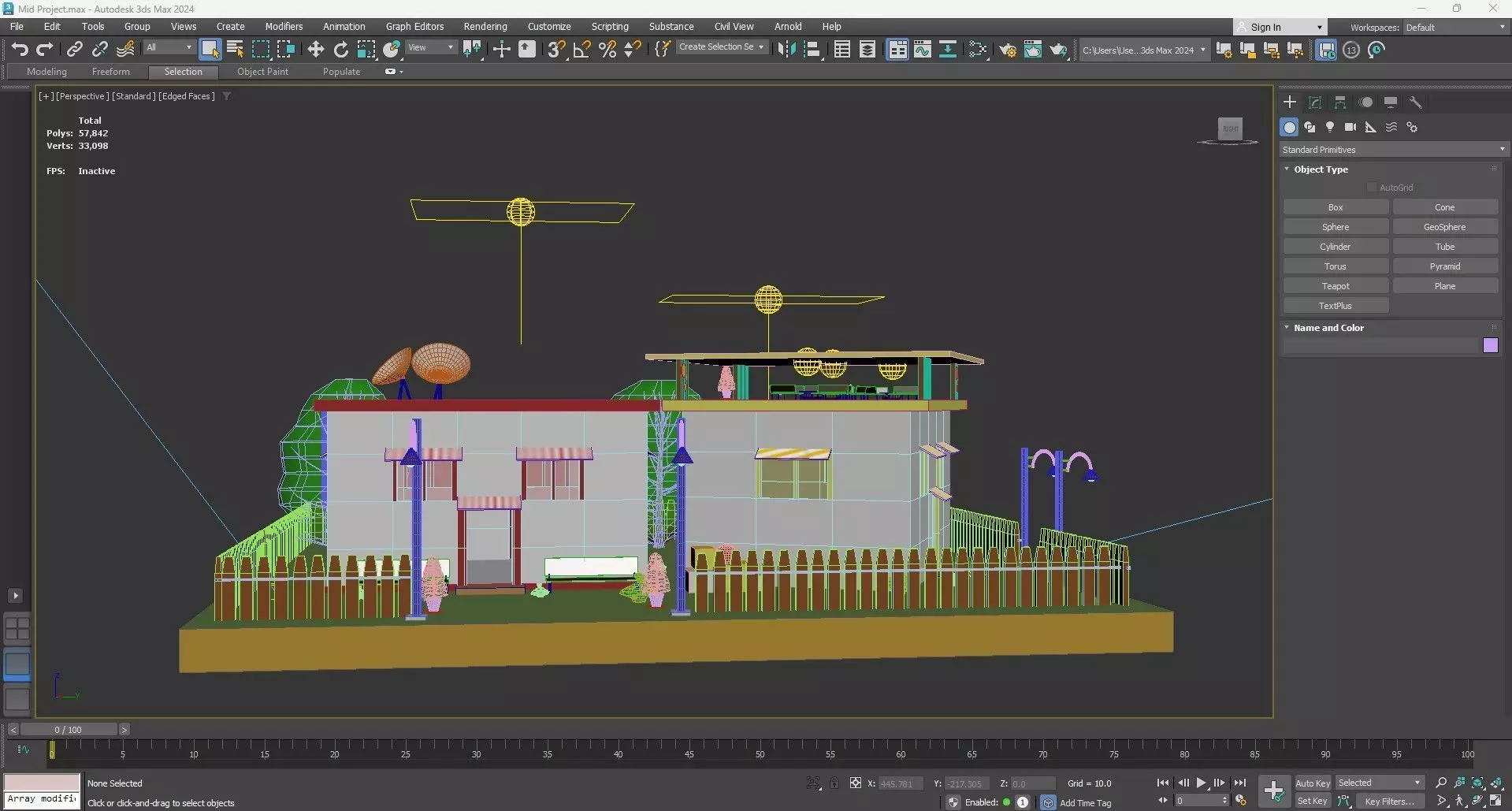 Cozy House Environment  Stylized Low Poly Scene Low-poly 3D model_17