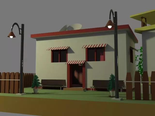 Cozy House Environment  Stylized Low Poly Scene Low-poly 3D model_4