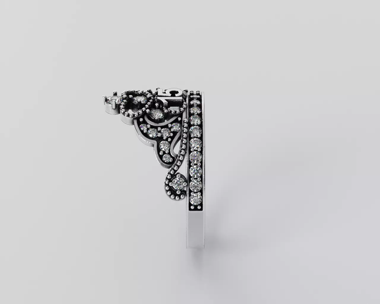 Ring 15 Years Crown - Anillo 15 Anios Corona 3D print model_17