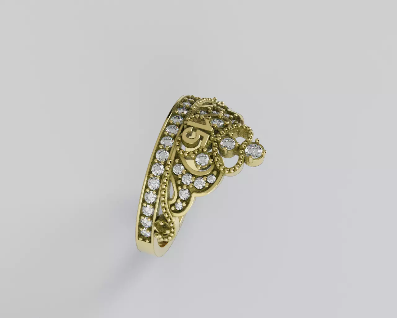Ring 15 Years Crown - Anillo 15 Anios Corona 3D print model_12