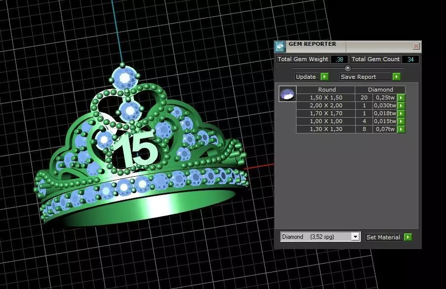 Ring 15 Years Crown - Anillo 15 Anios Corona 3D print model_21