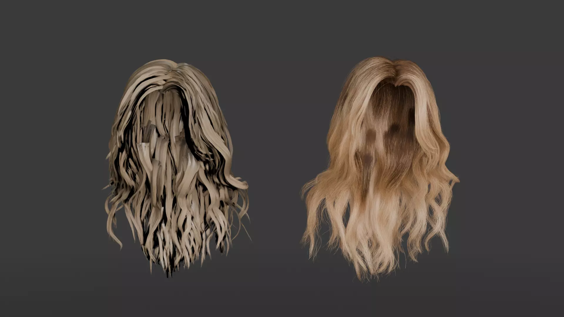 Crimson Valkyrie  Superheroine 3D Character with Armor and Hair Low-poly 3D model_14