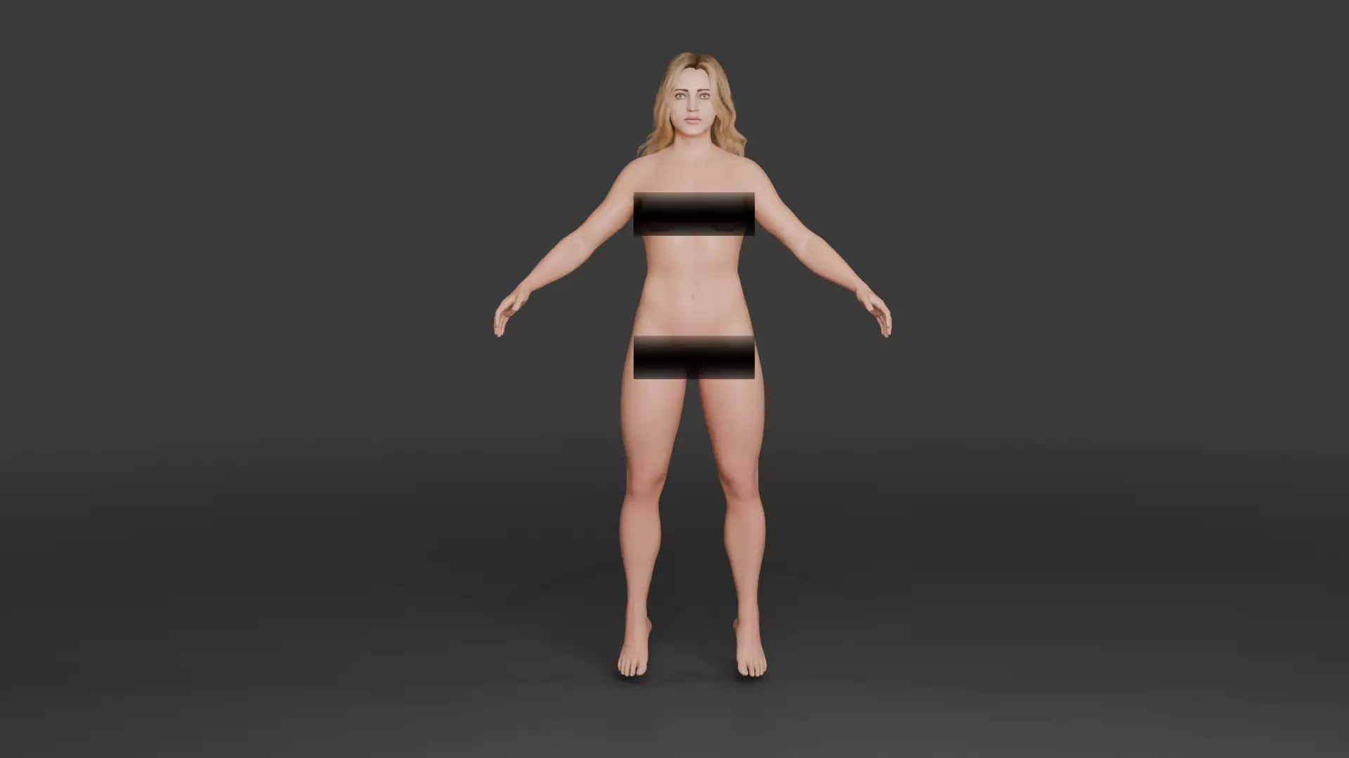 Crimson Valkyrie  Superheroine 3D Character with Armor and Hair Low-poly 3D model_19