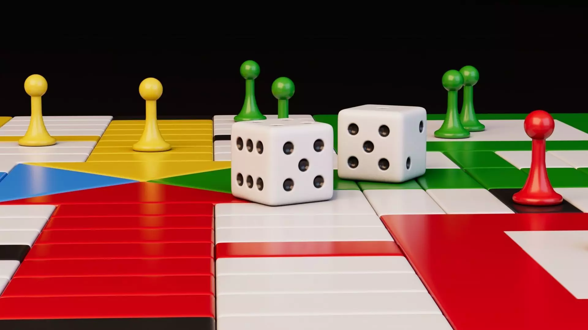 Ludo Board Game Low-poly 3D model_3