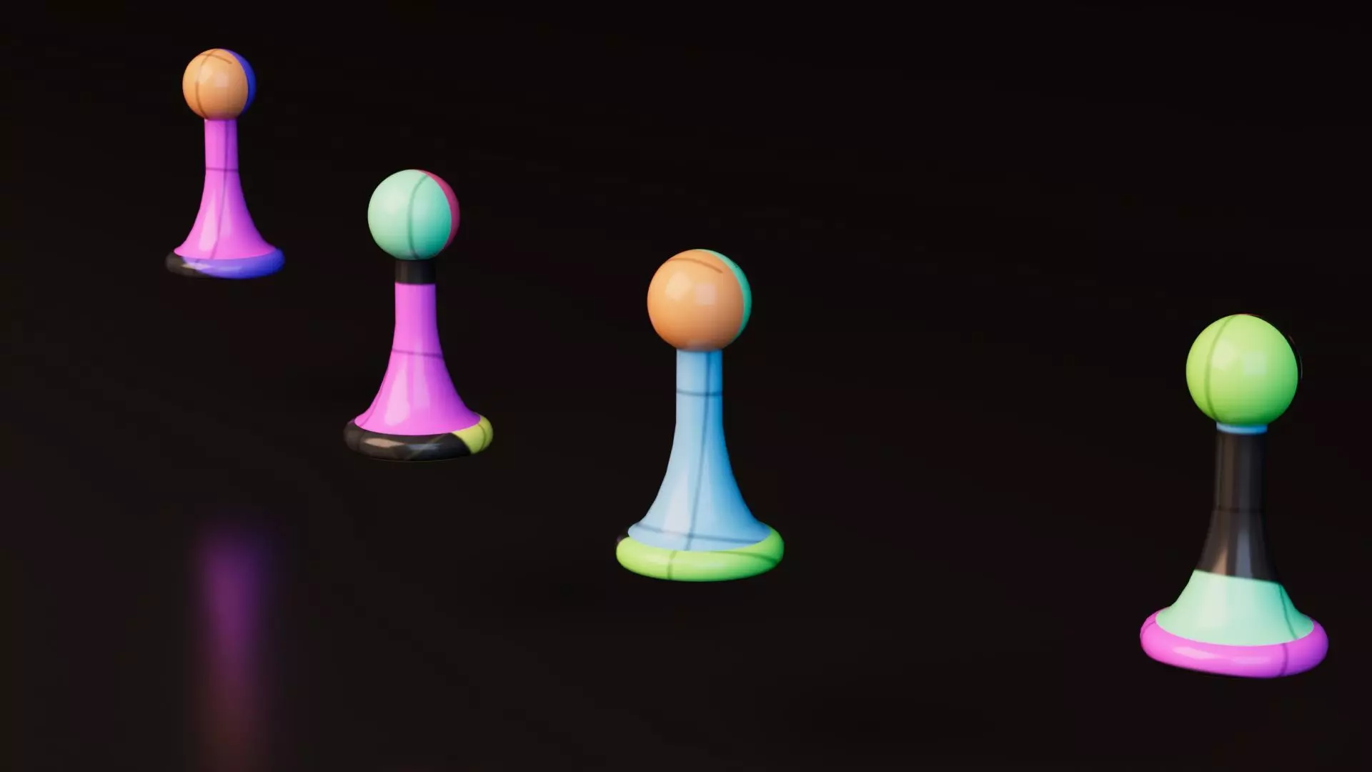 Ludo Board Game Low-poly 3D model_10