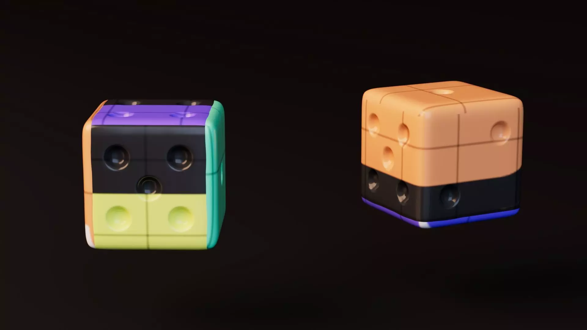 Ludo Board Game Low-poly 3D model_11