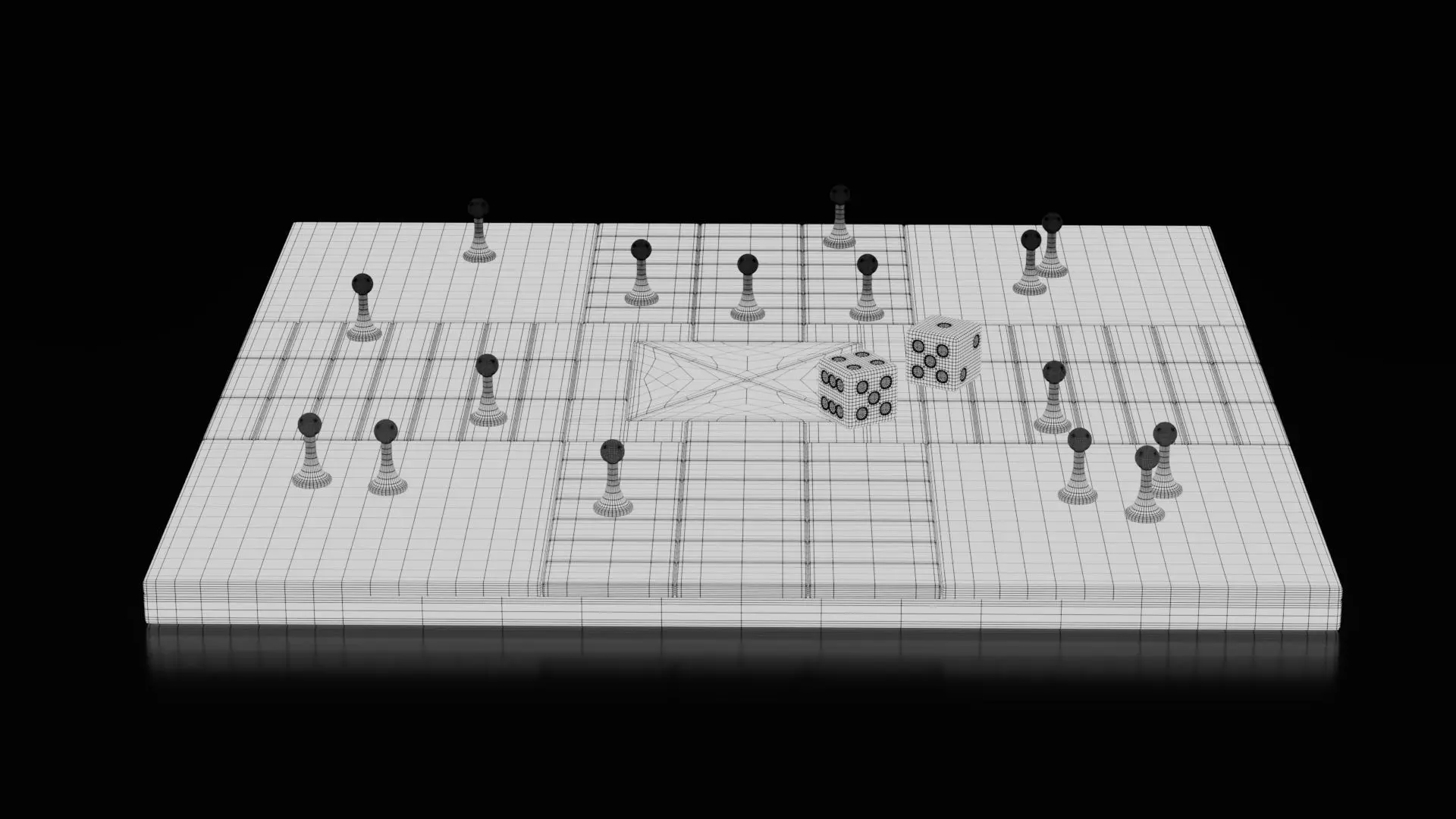 Ludo Board Game Low-poly 3D model_6