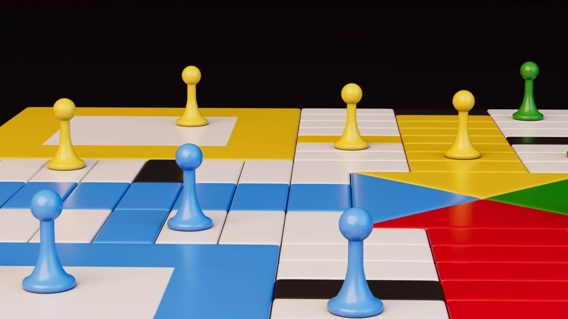 Ludo Board Game Low-poly 3D model_5