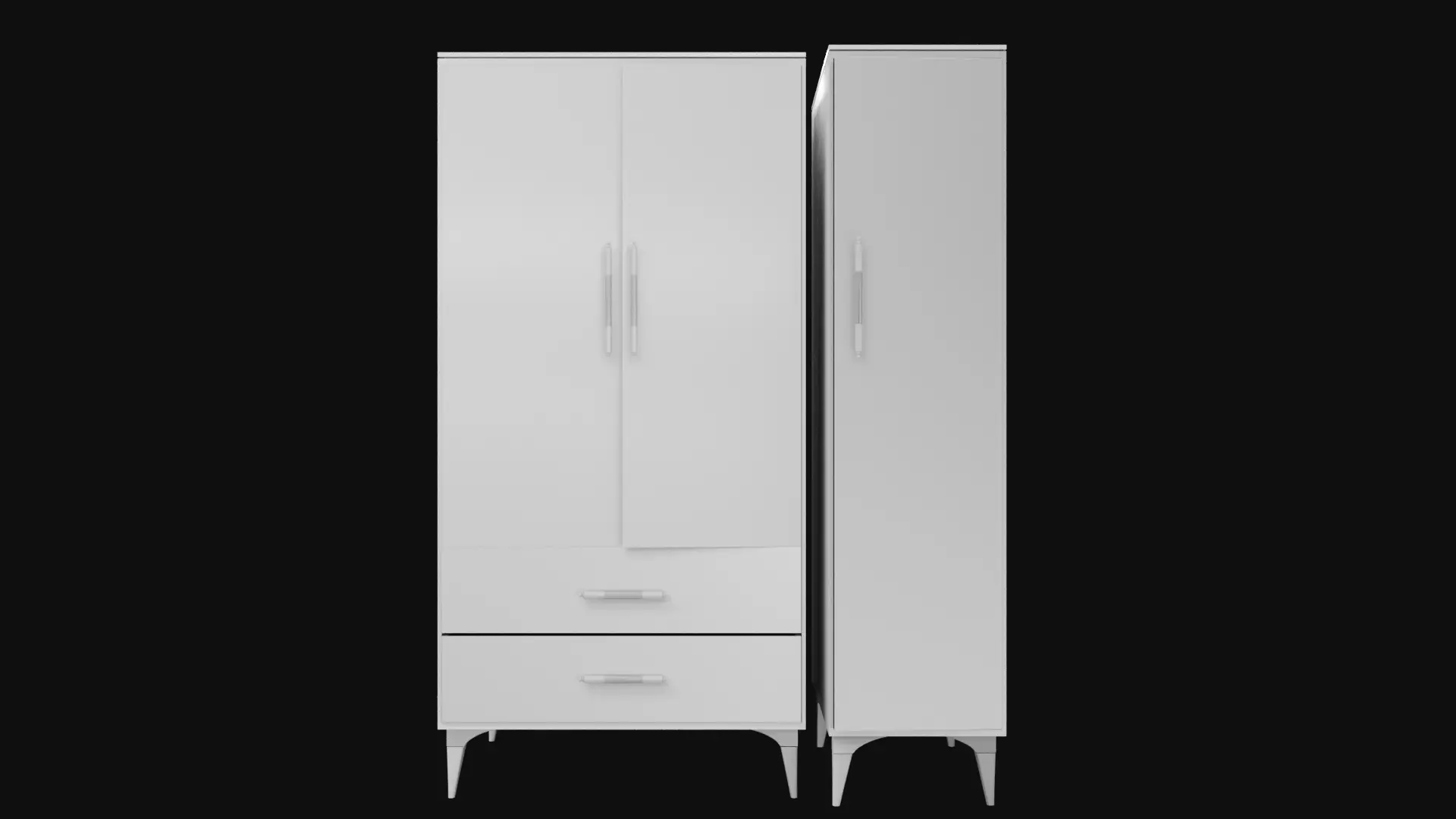 White Closet 3D model_1