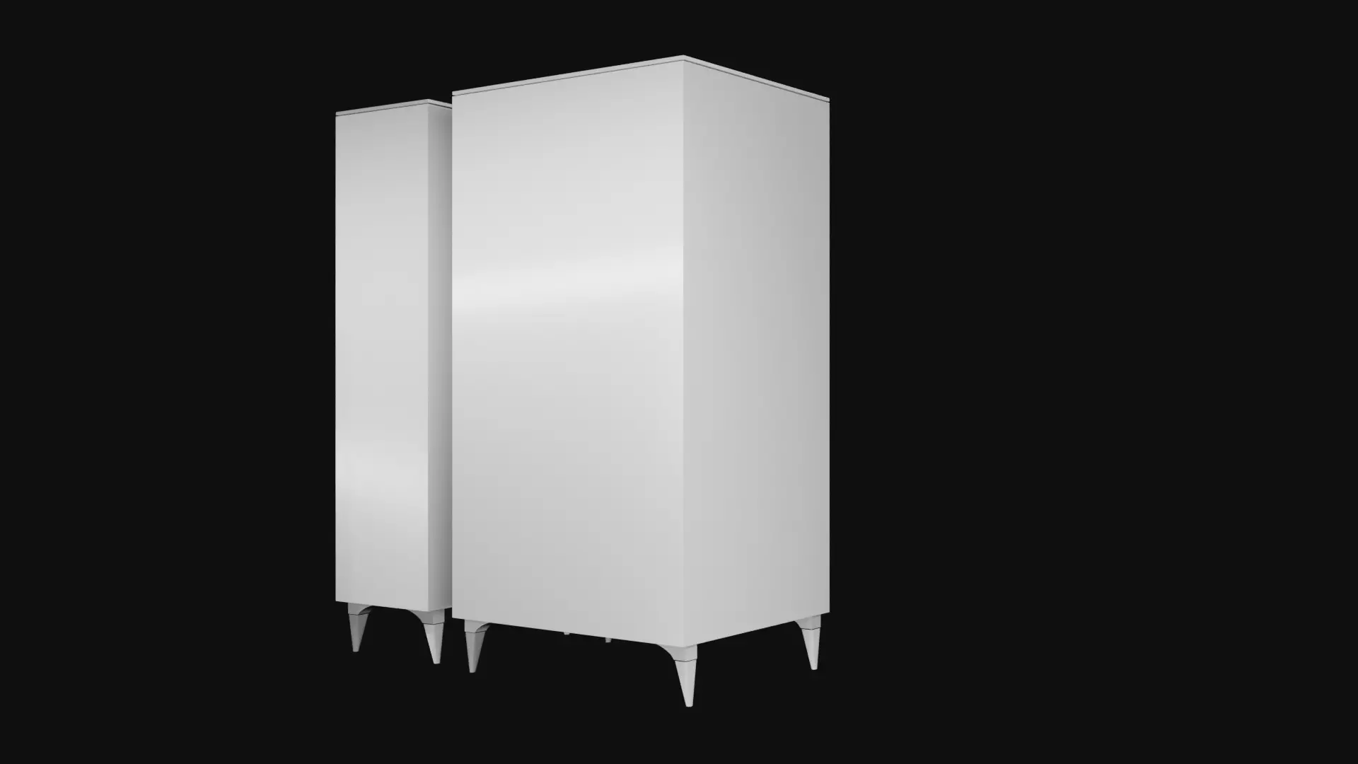 White Closet 3D model_2
