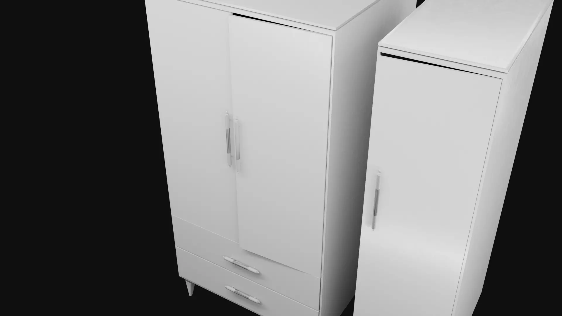White Closet 3D model_3