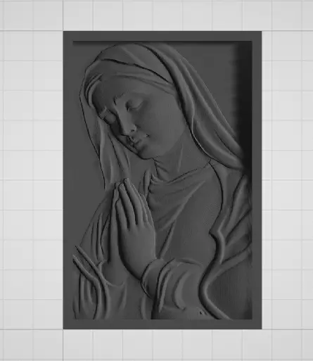 Virgin Mary in Prayer 3D print model_0