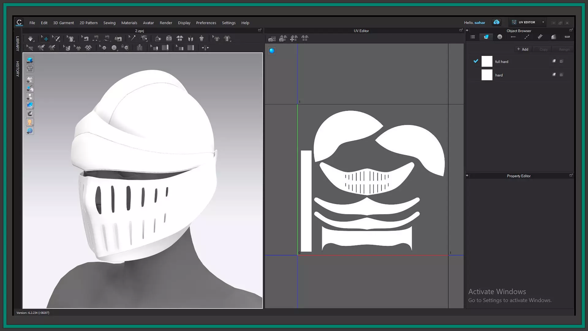 7 female medieval helmet Low-poly 3D model_9