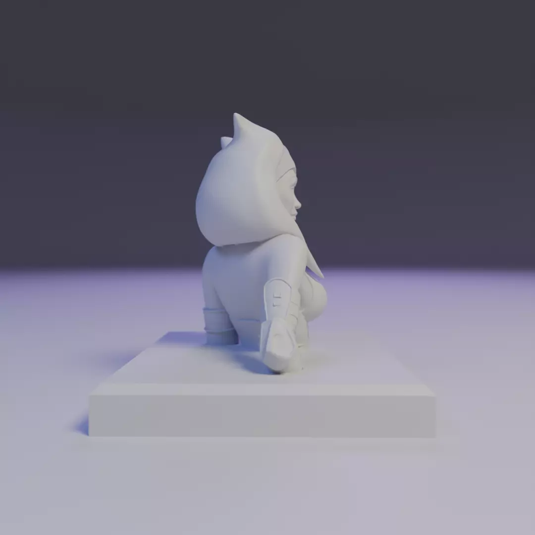 bust of Ahsoka Tano 3D print model_2