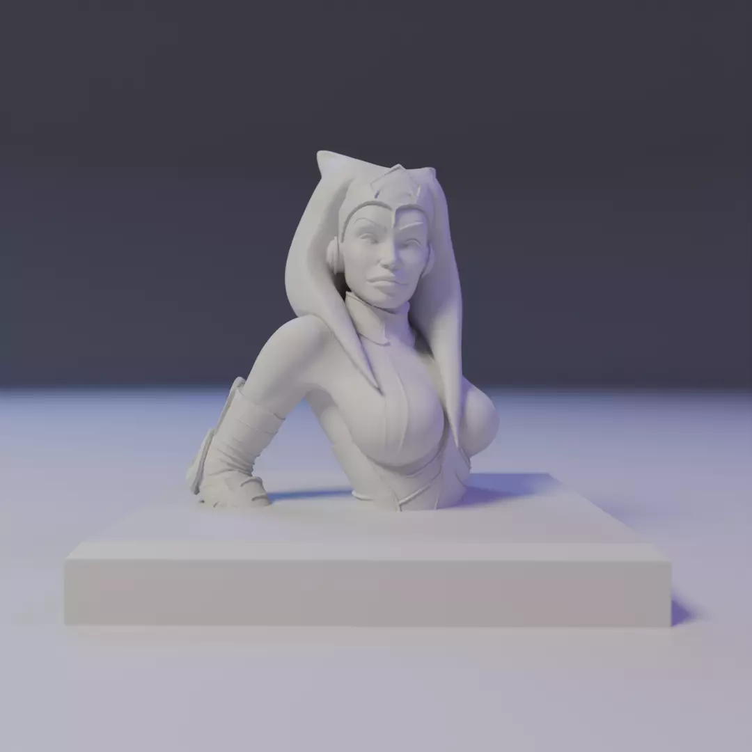 bust of Ahsoka Tano 3D print model_16