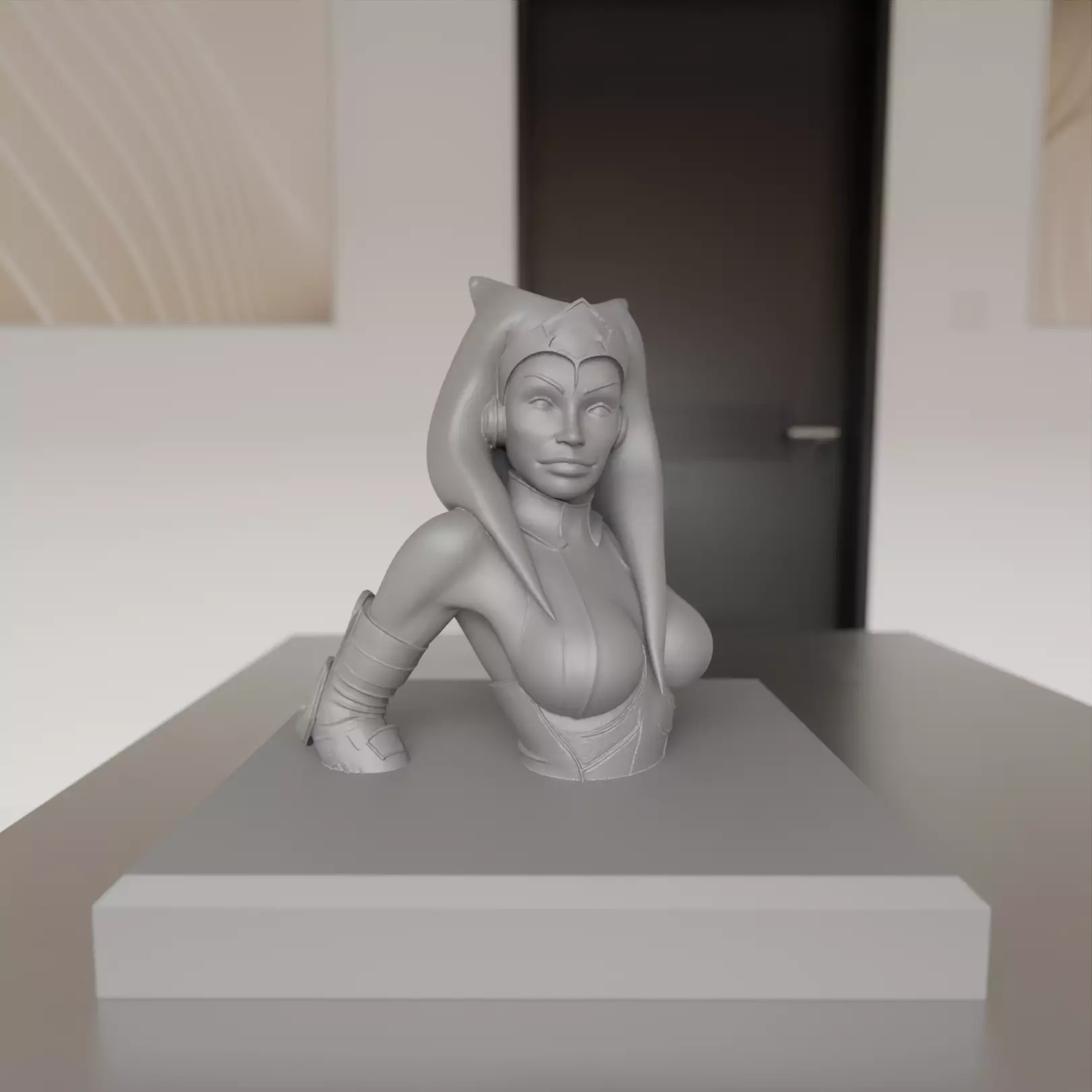 bust of Ahsoka Tano 3D print model_0