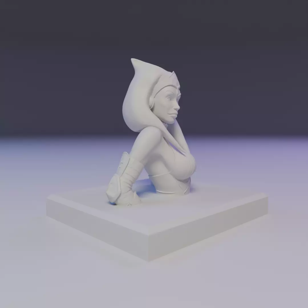 bust of Ahsoka Tano 3D print model_8