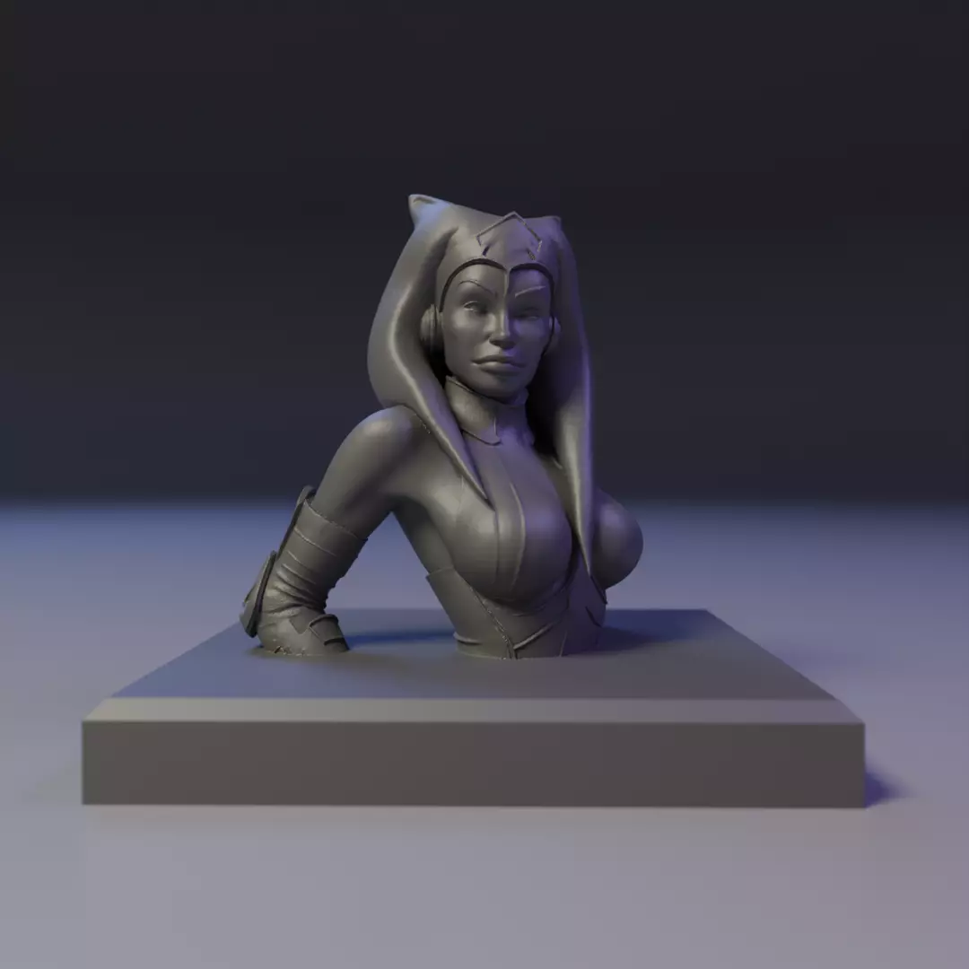 bust of Ahsoka Tano 3D print model_15