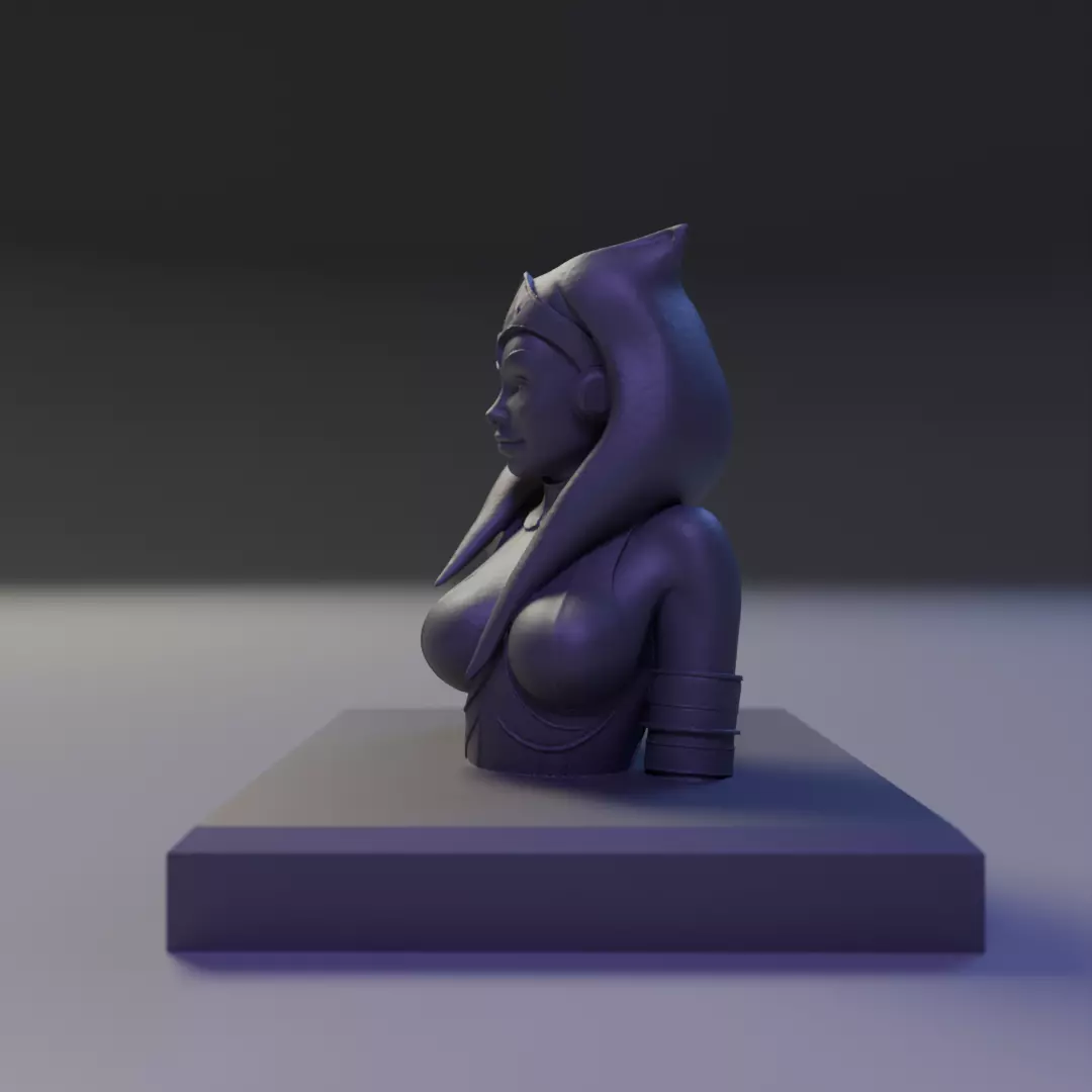 bust of Ahsoka Tano 3D print model_3