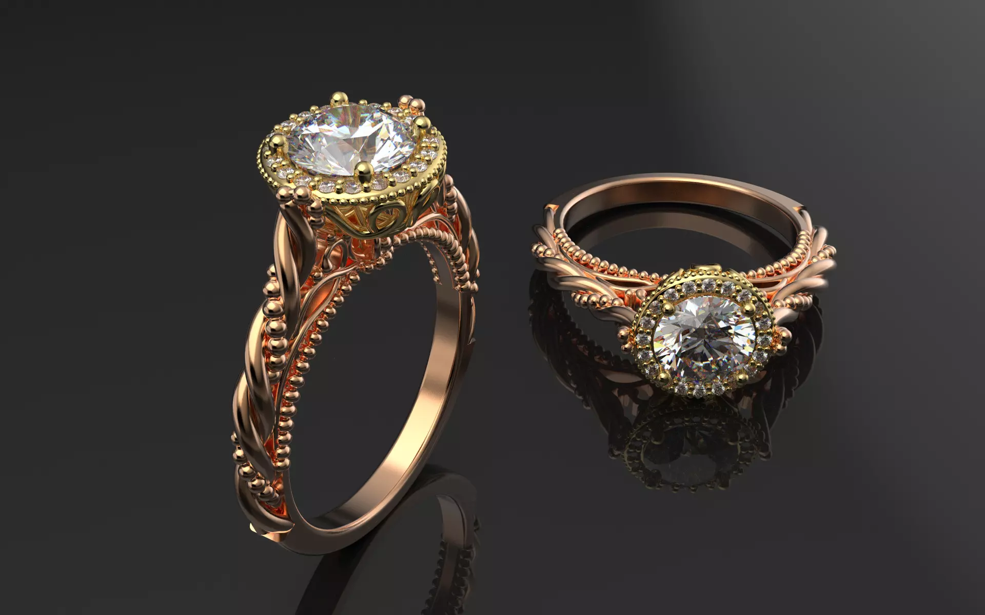 Verragio ring 3D print model_0