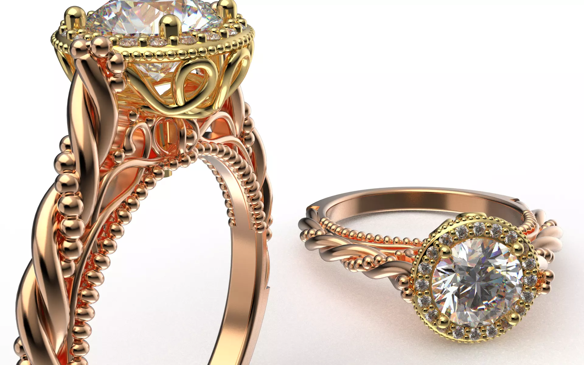 Verragio ring 3D print model_1