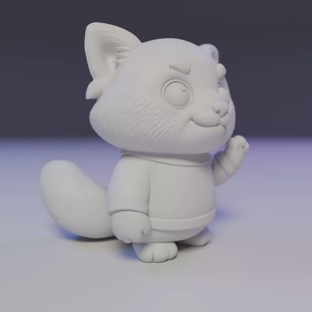 red panda cute 3D print model_8