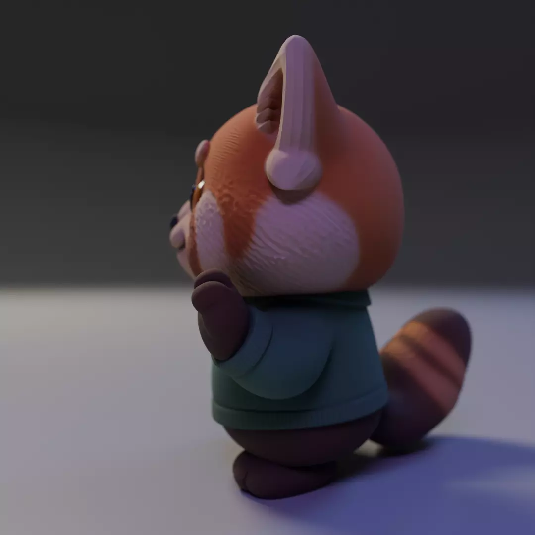 red panda cute 3D print model_3