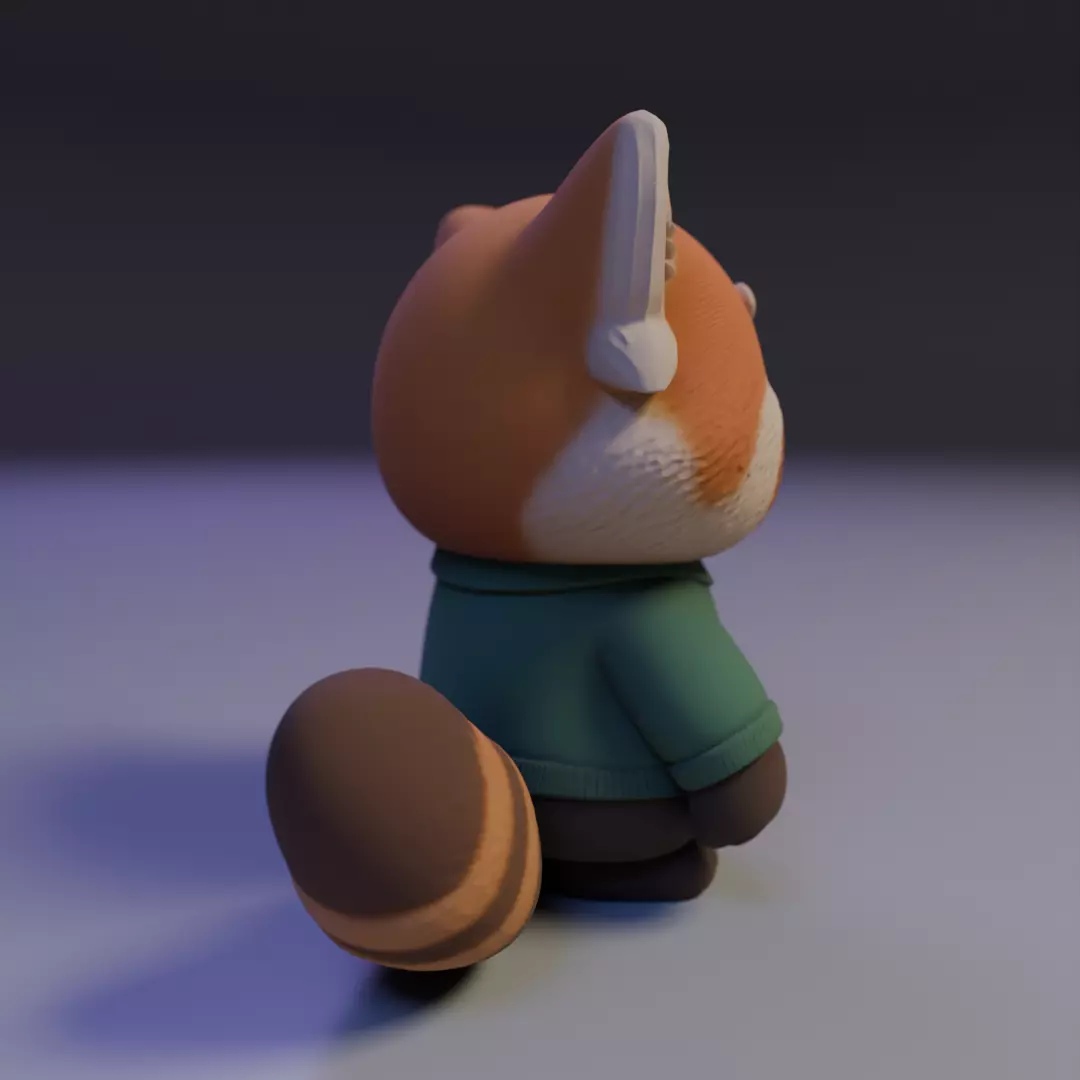 red panda cute 3D print model_13