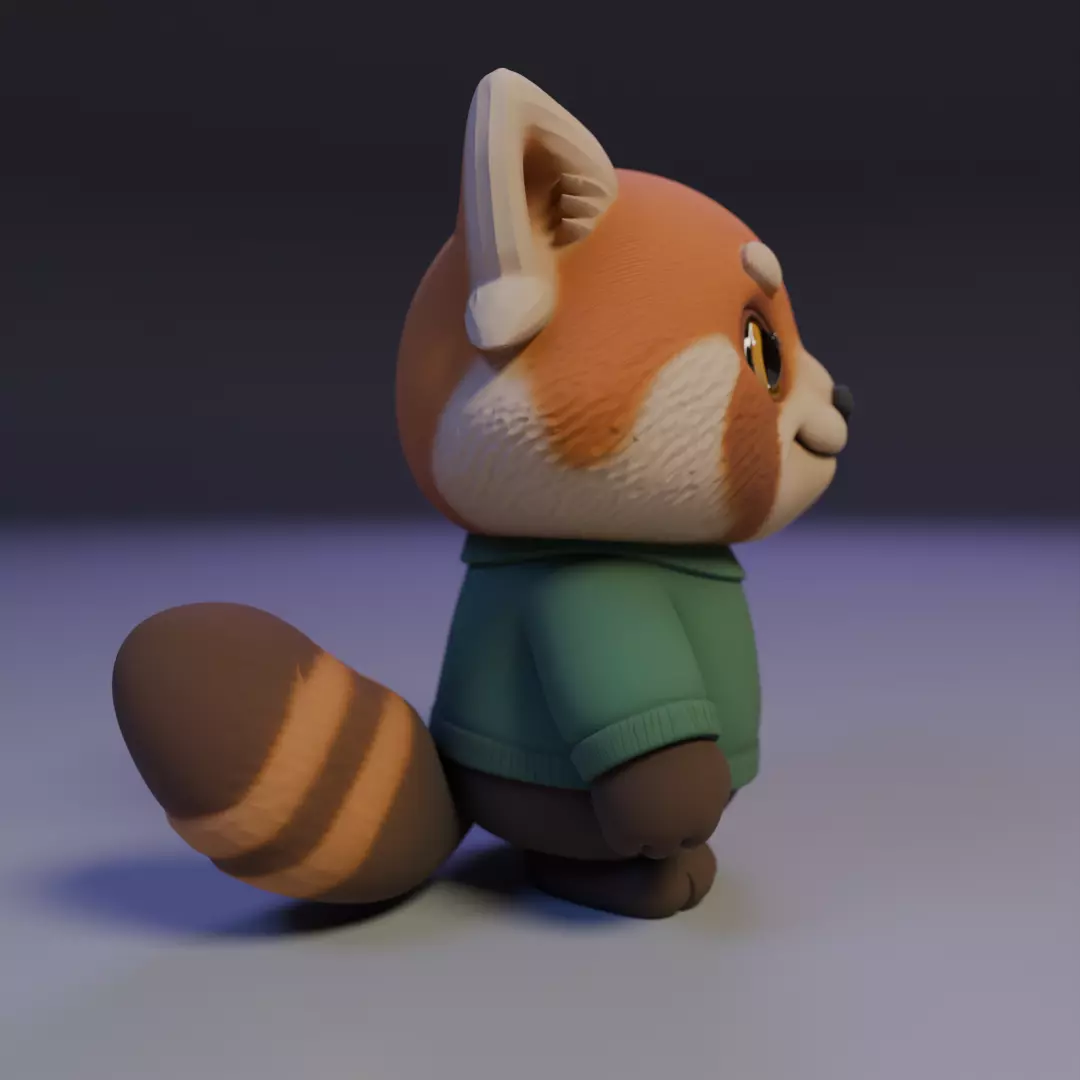 red panda cute 3D print model_1