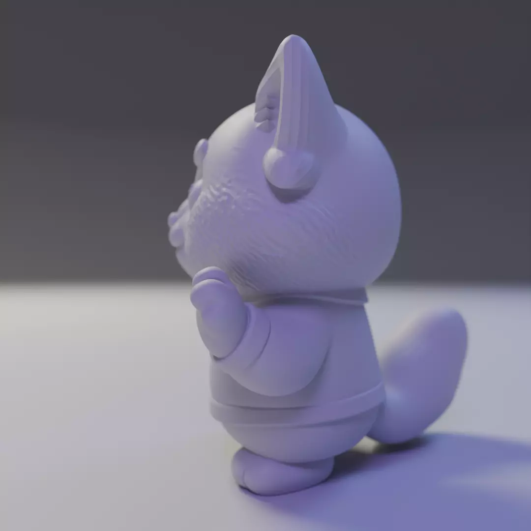 red panda cute 3D print model_4