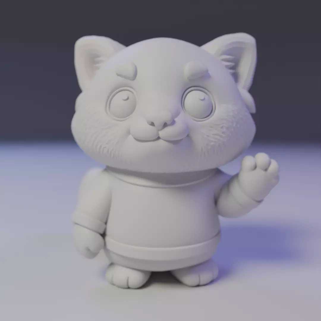 red panda cute 3D print model_16