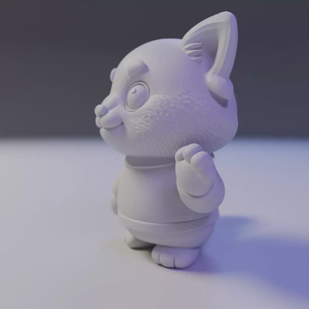 red panda cute 3D print model_10