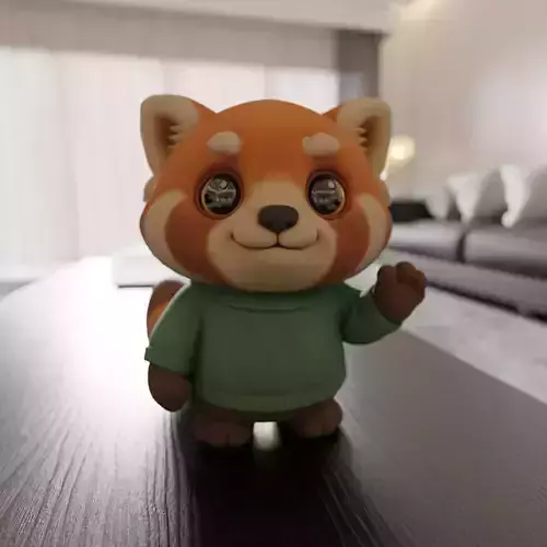 red panda cute 3D print model