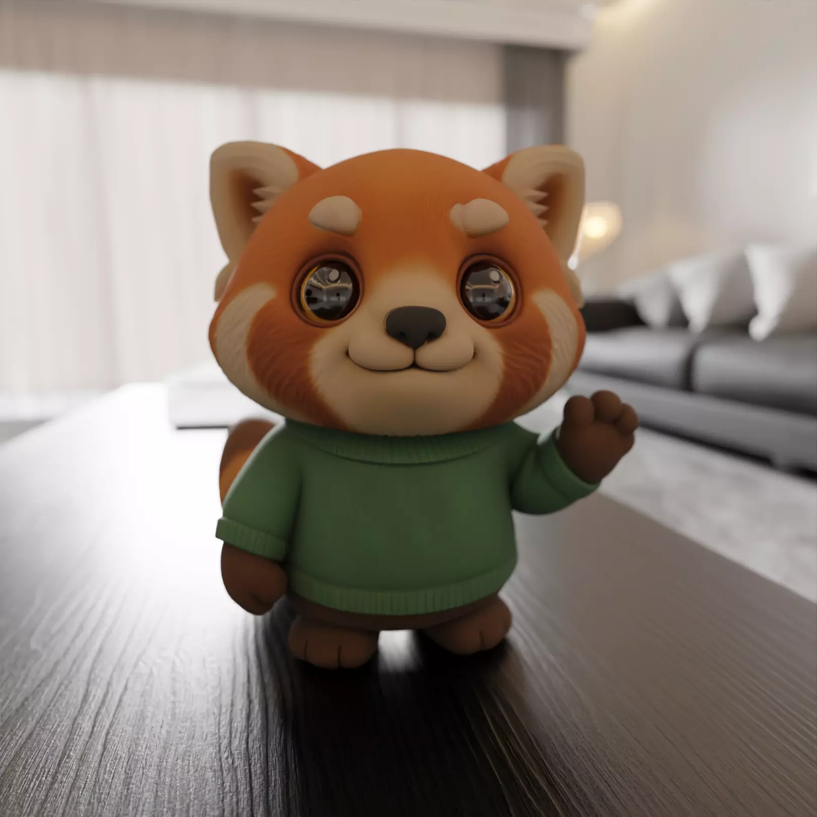 red panda cute 3D print model_0