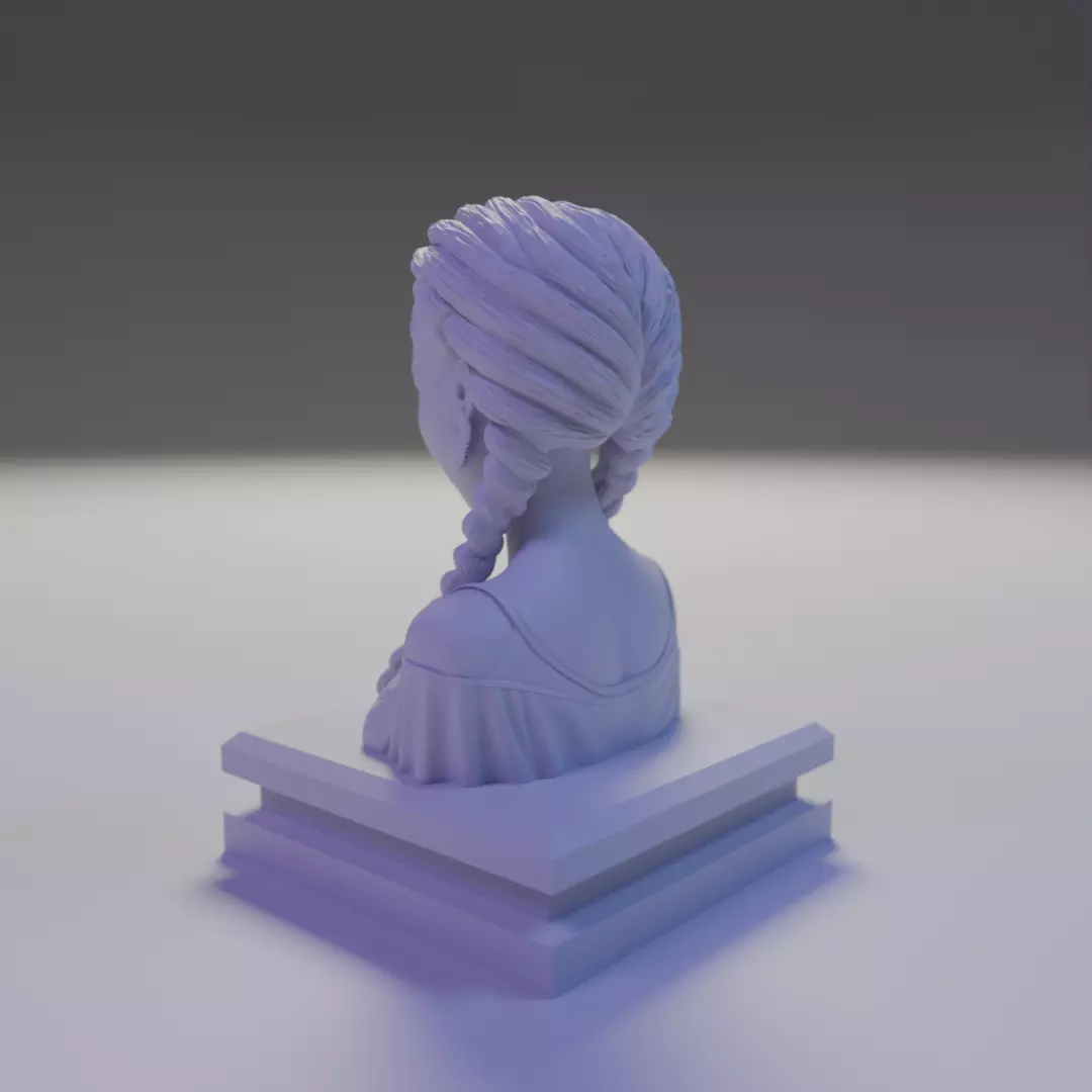 bust african girl 3D print model_11